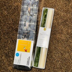 Room Essentials Candleholders and Threshold Taper Candles